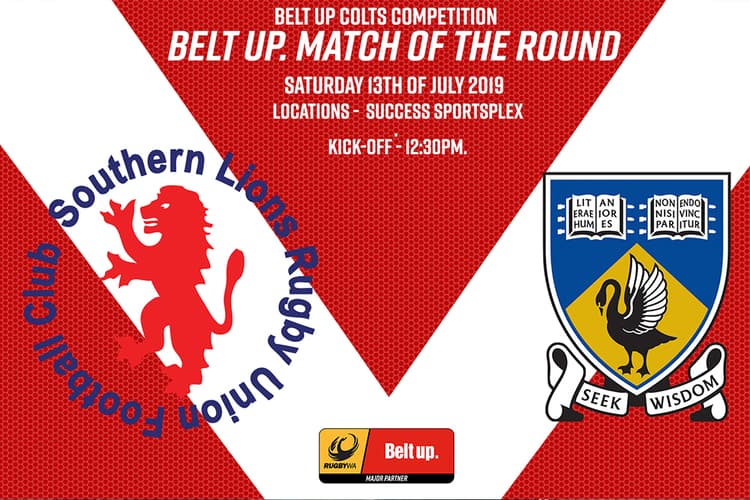 Belt Up Colts 2019 Round 18 - Southern Lions v UWA