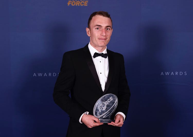 Alasdair Henderson awarded the Western Force Adrian Blacker Award for 2022 